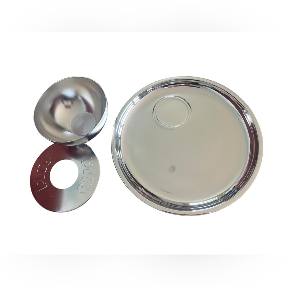 Pittoon Platter Polished Silver Set for Serving - Picture 2 of 6